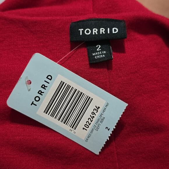 Torrid Scarlet Red Surplice Envelope Hem Ponte Bandage Dress Plus Size 2X New!!! - Picture 7 of 8